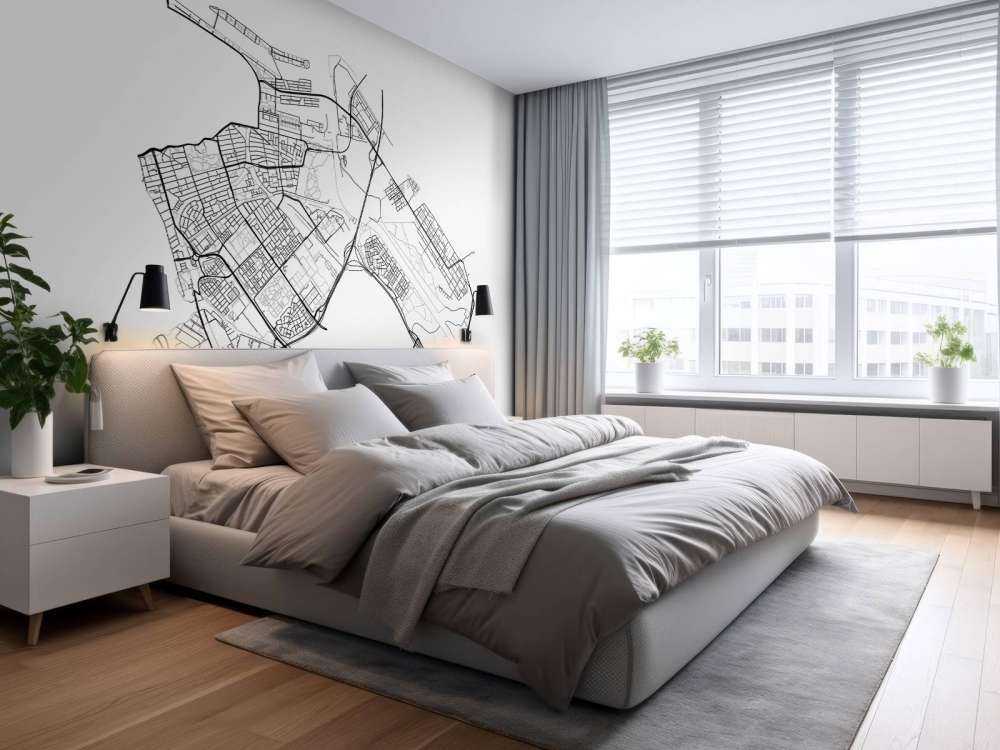 Kort Amsterdam øst, hvid