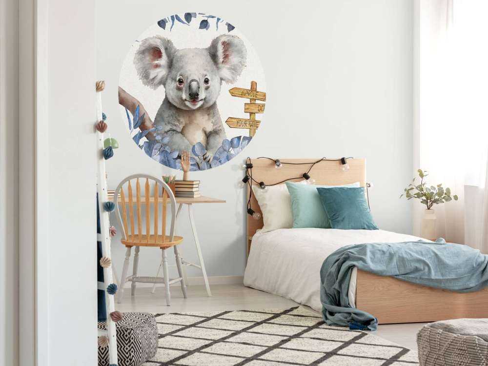 Baby koala i junglen blå