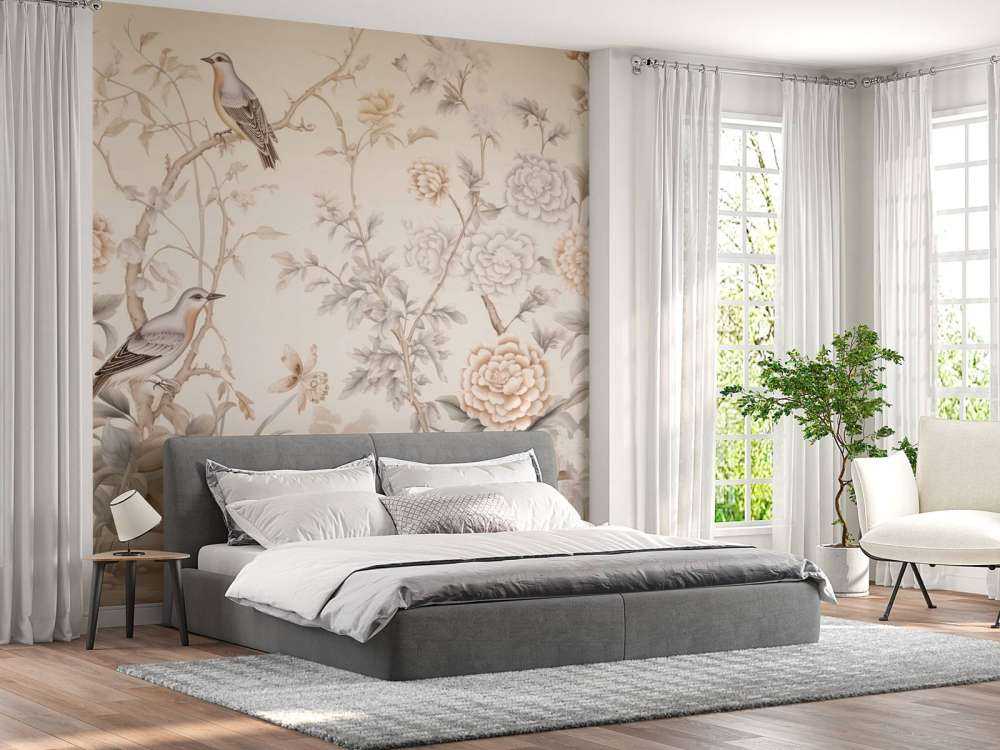 Tegnet blomsterlandskab