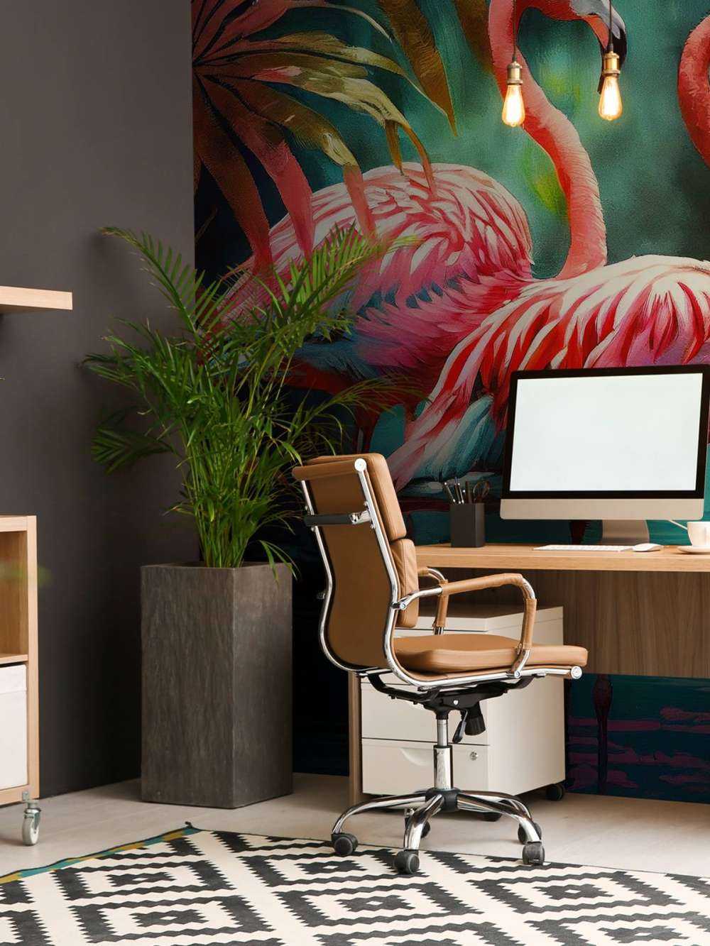 Fløjlrosa Flamingo Duo