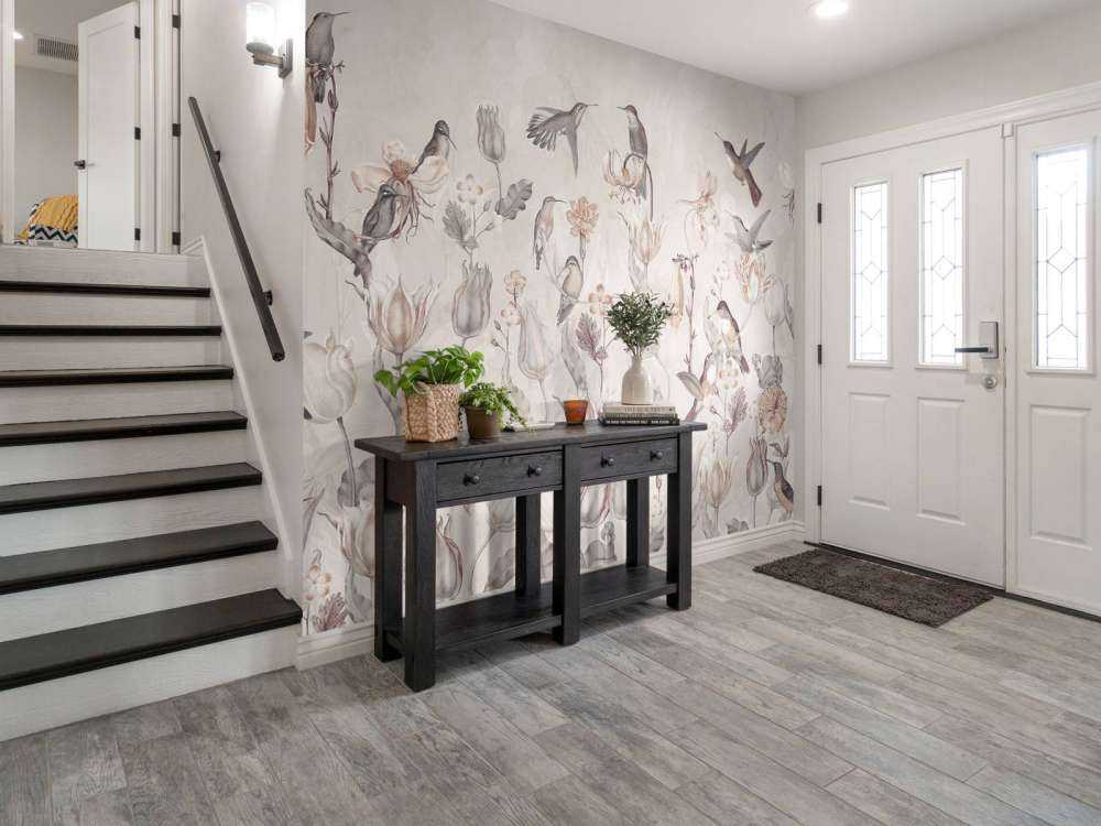 Forår Kolibri Symfoni - Vintage Sepia Blomst