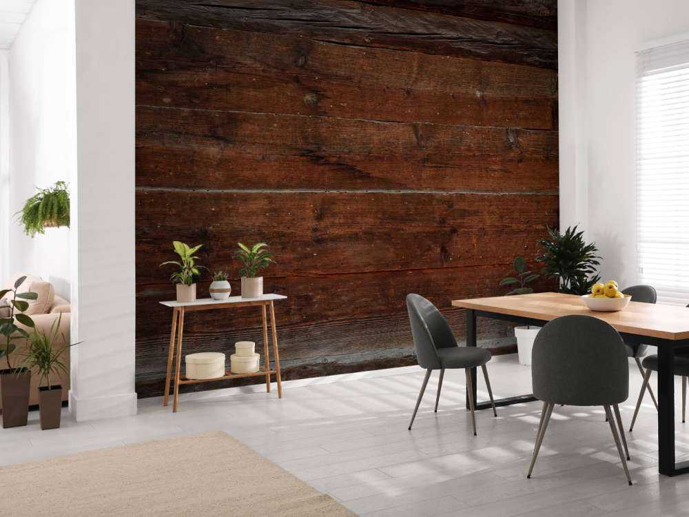 Olika brädor av mörkt trä