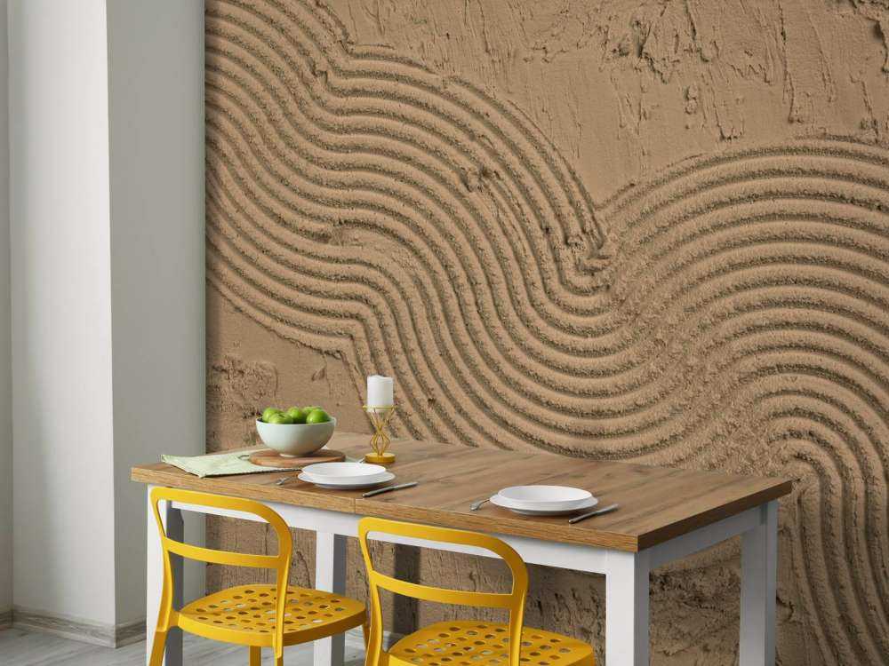 Organiska linjer och strukturer i guldbrunt