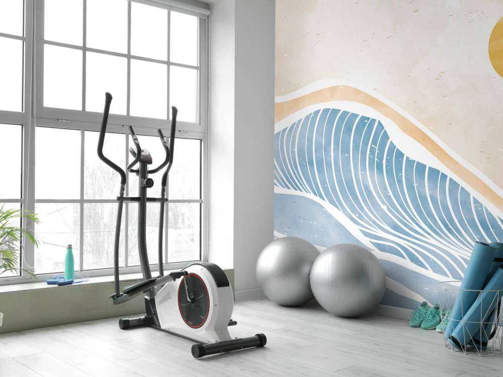 Blå vågor för solen