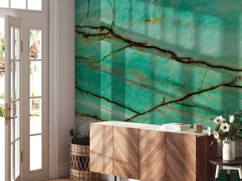 Närbild av grön marmor