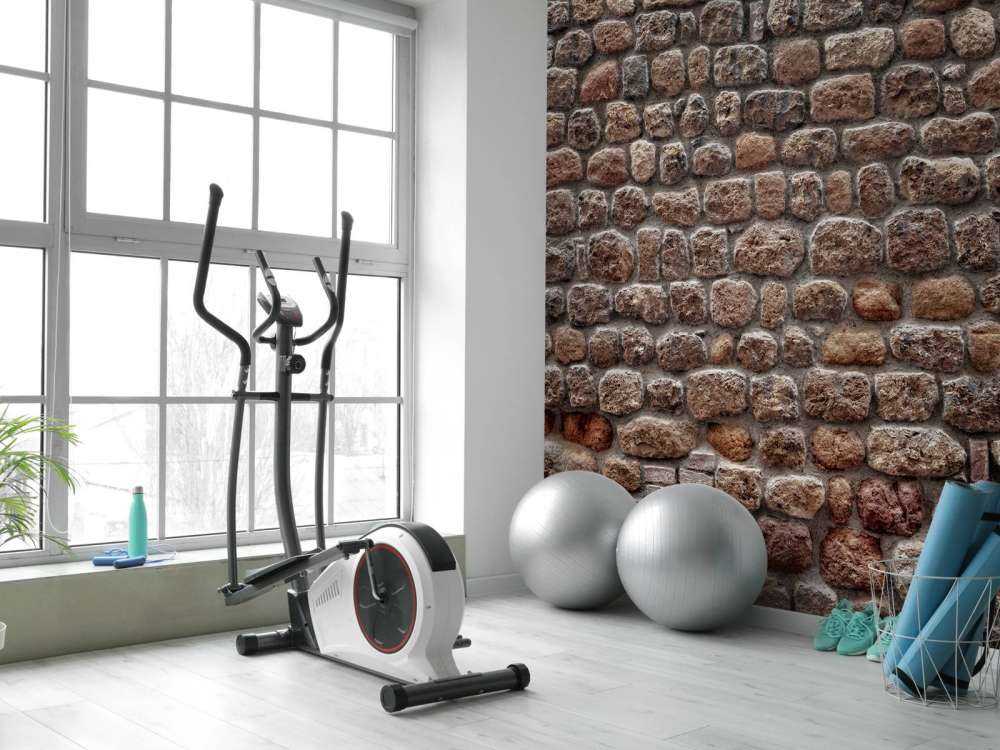 Mur med stora stenar