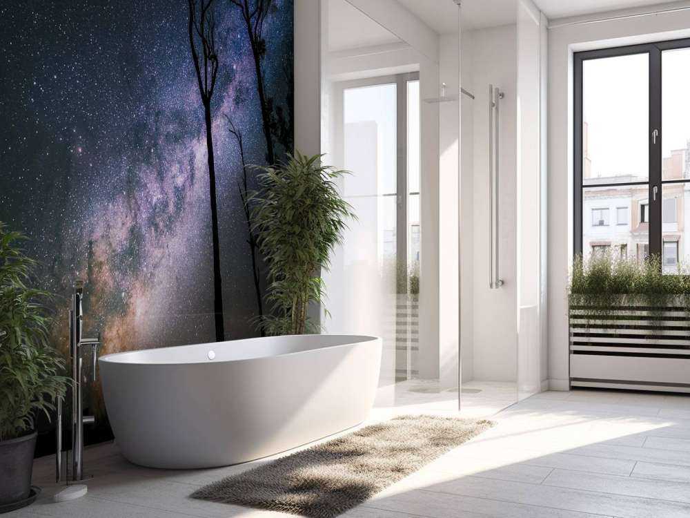 Stjärnor mellan träden