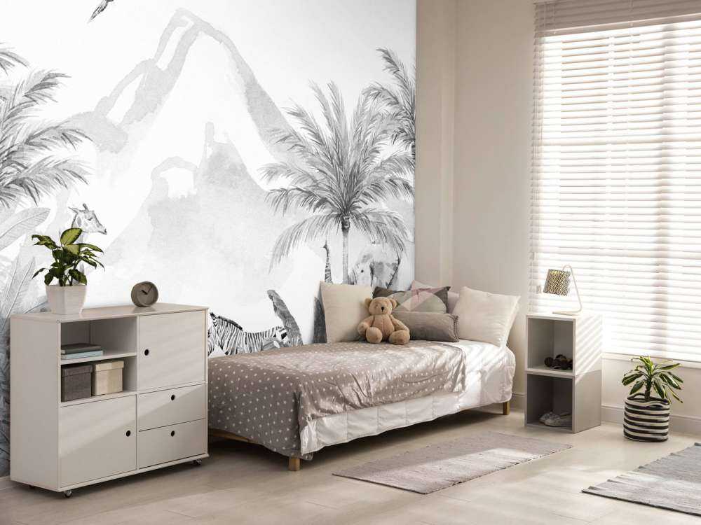 Djungeldjur i svartvitt