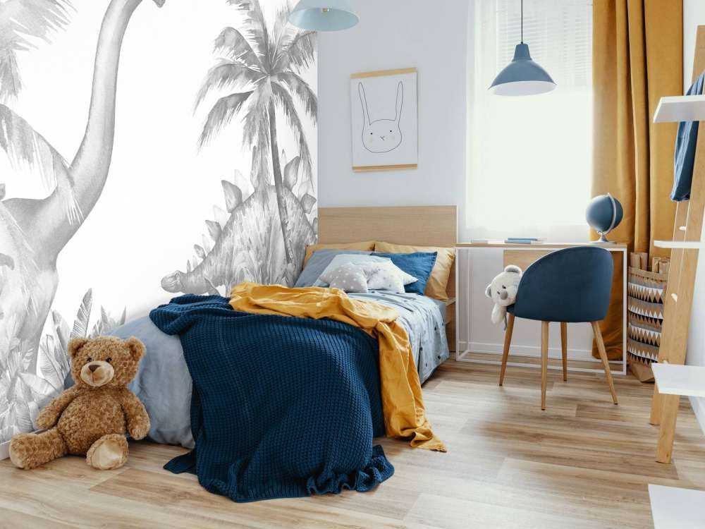 dinosaurier i svartvitt