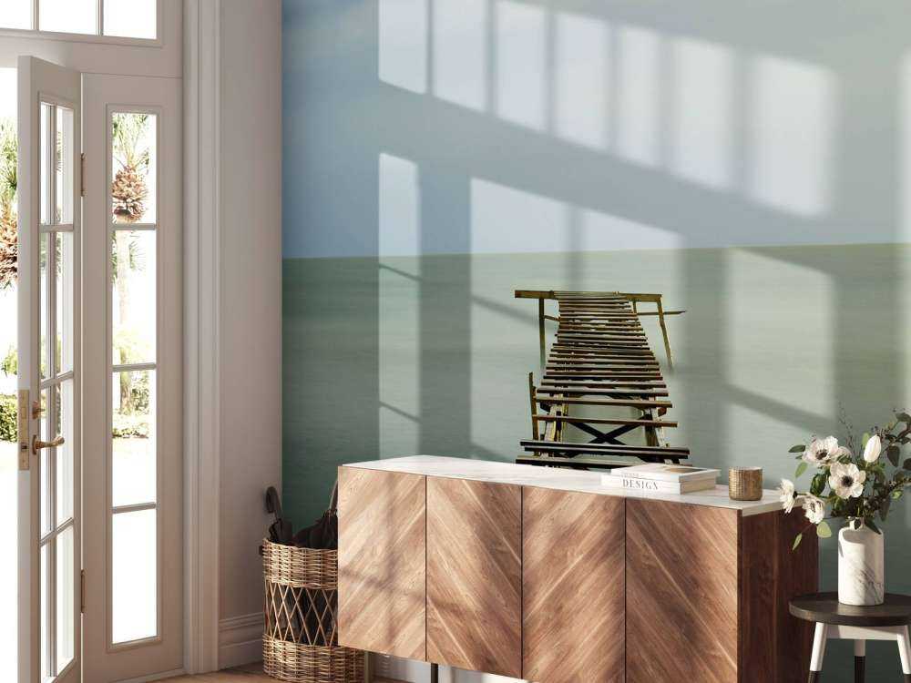 Gammal byggnadsställning av trä