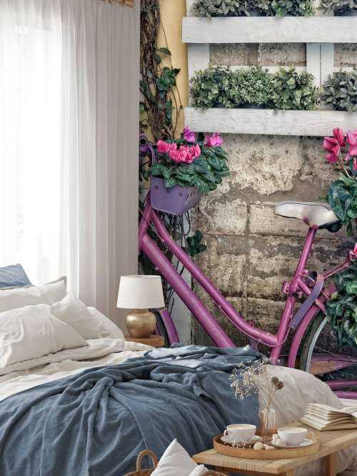Tappningcykel med blommor