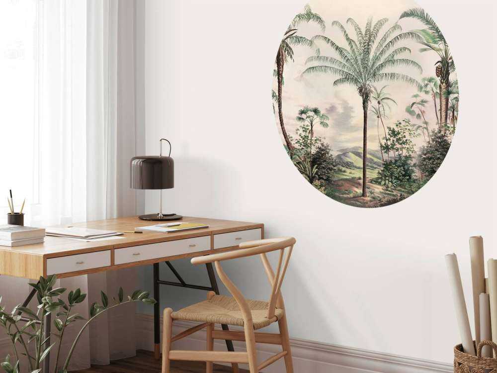 Romantiska tropiker mörkgrön