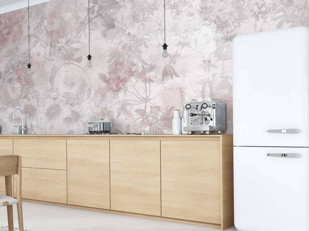 Vattenfärgsdamm rosa