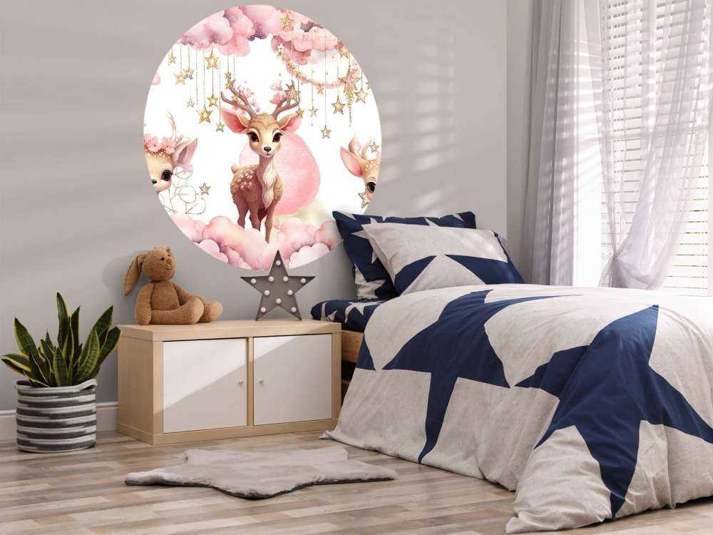 Drömmande hjort mellan stjärnorna