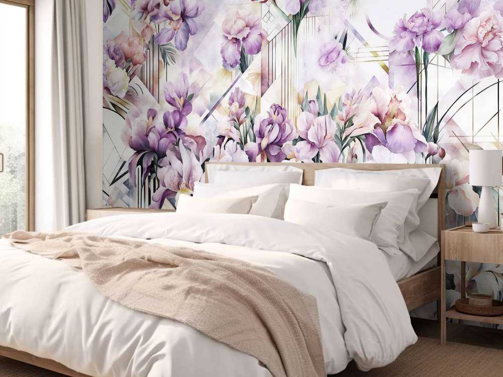 Stora akvarellirisar lila