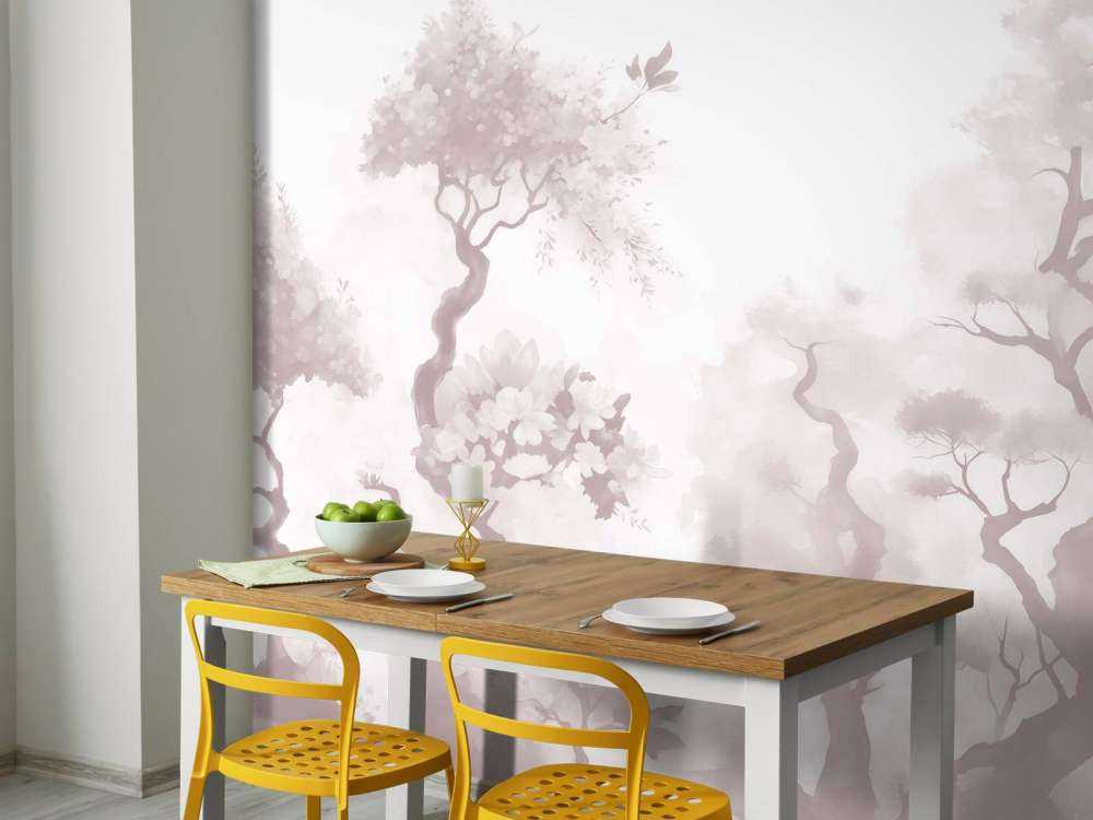 Blommande träd Blå