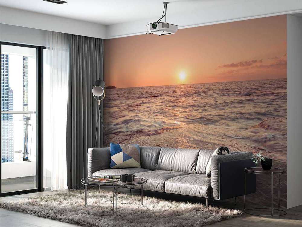 Solnedgång stranden