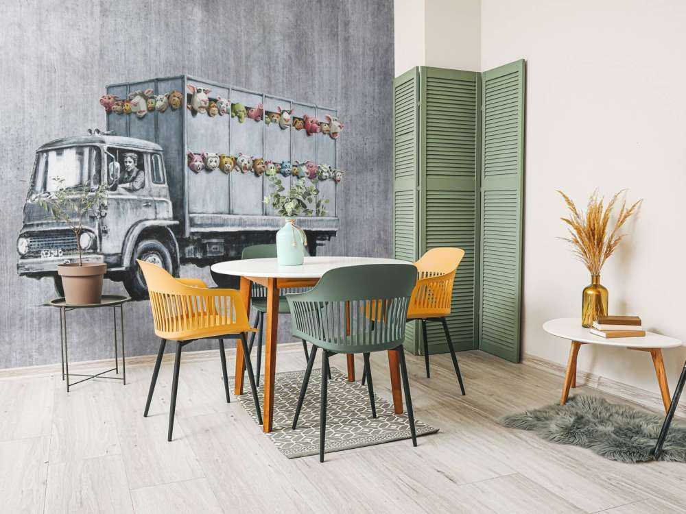 Banksy - Meat truck, grey concrete