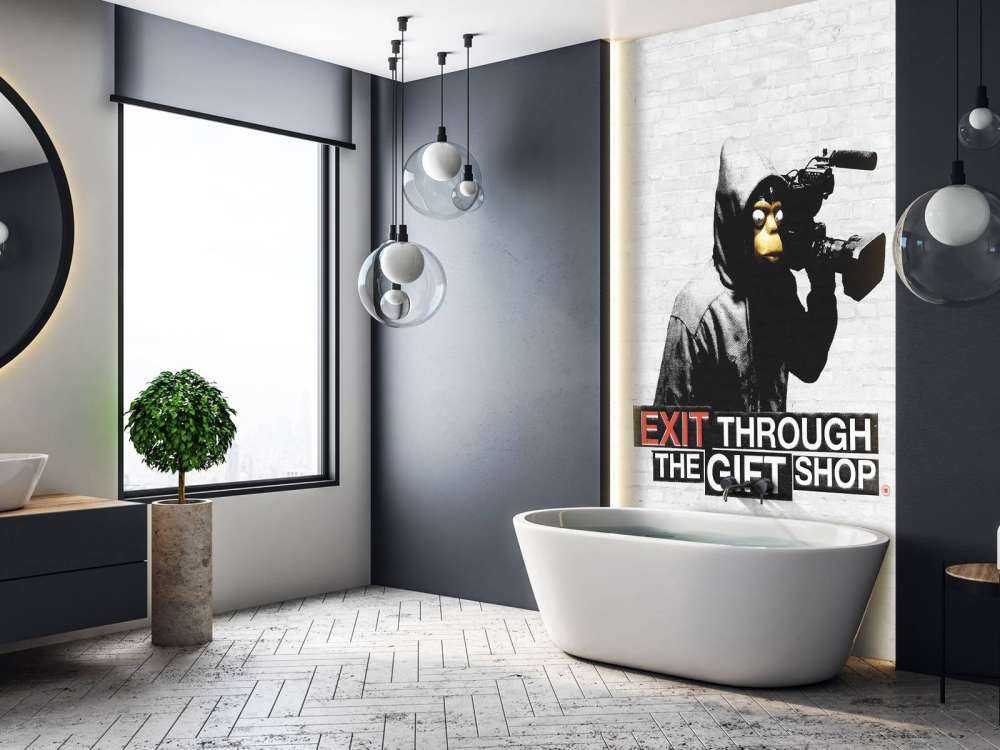 Banksy - ETTGS, white bricks