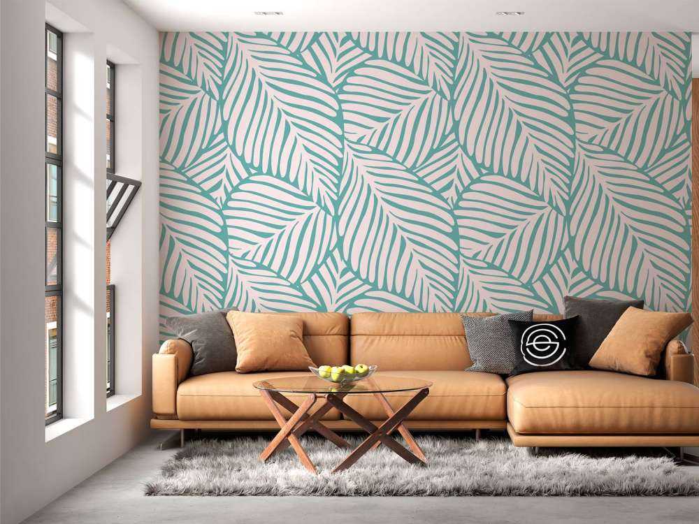 Mönster med tropiska löv