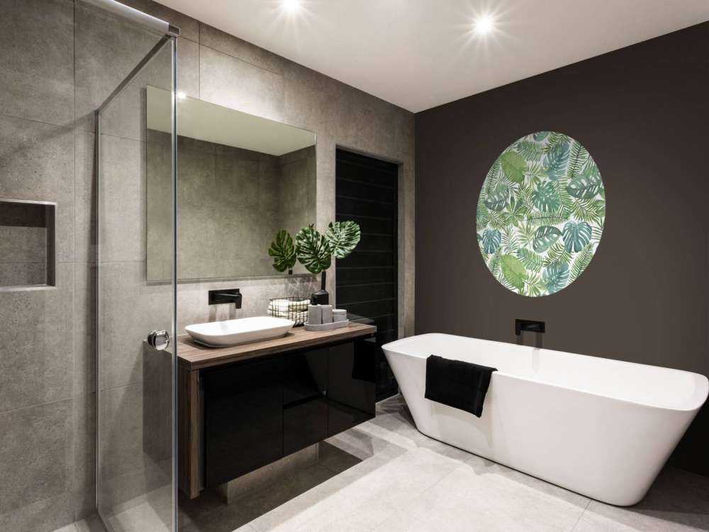 Tropiska akvarellblad