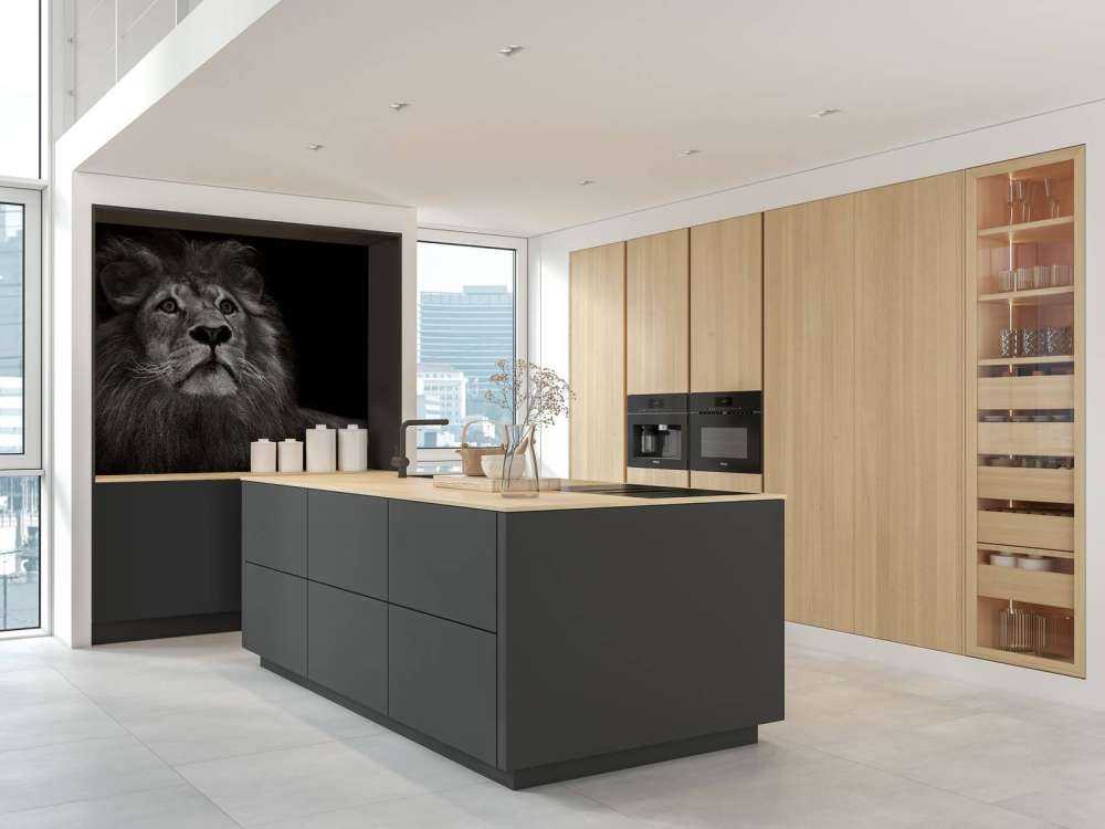 Løve på svart tapet