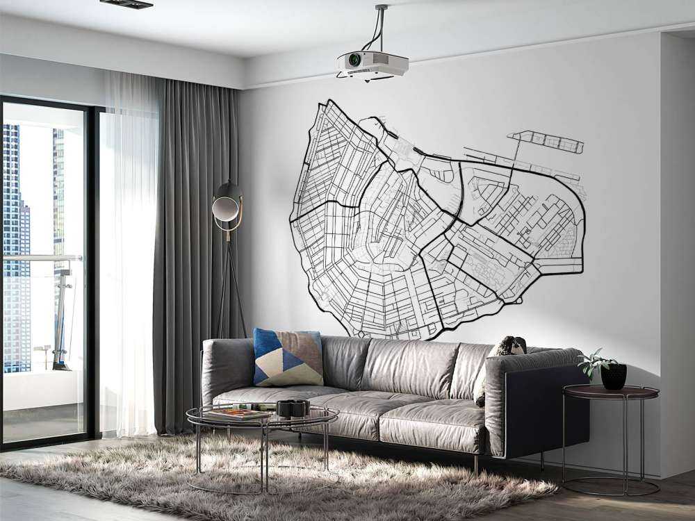 Unikt kart over Amsterdam