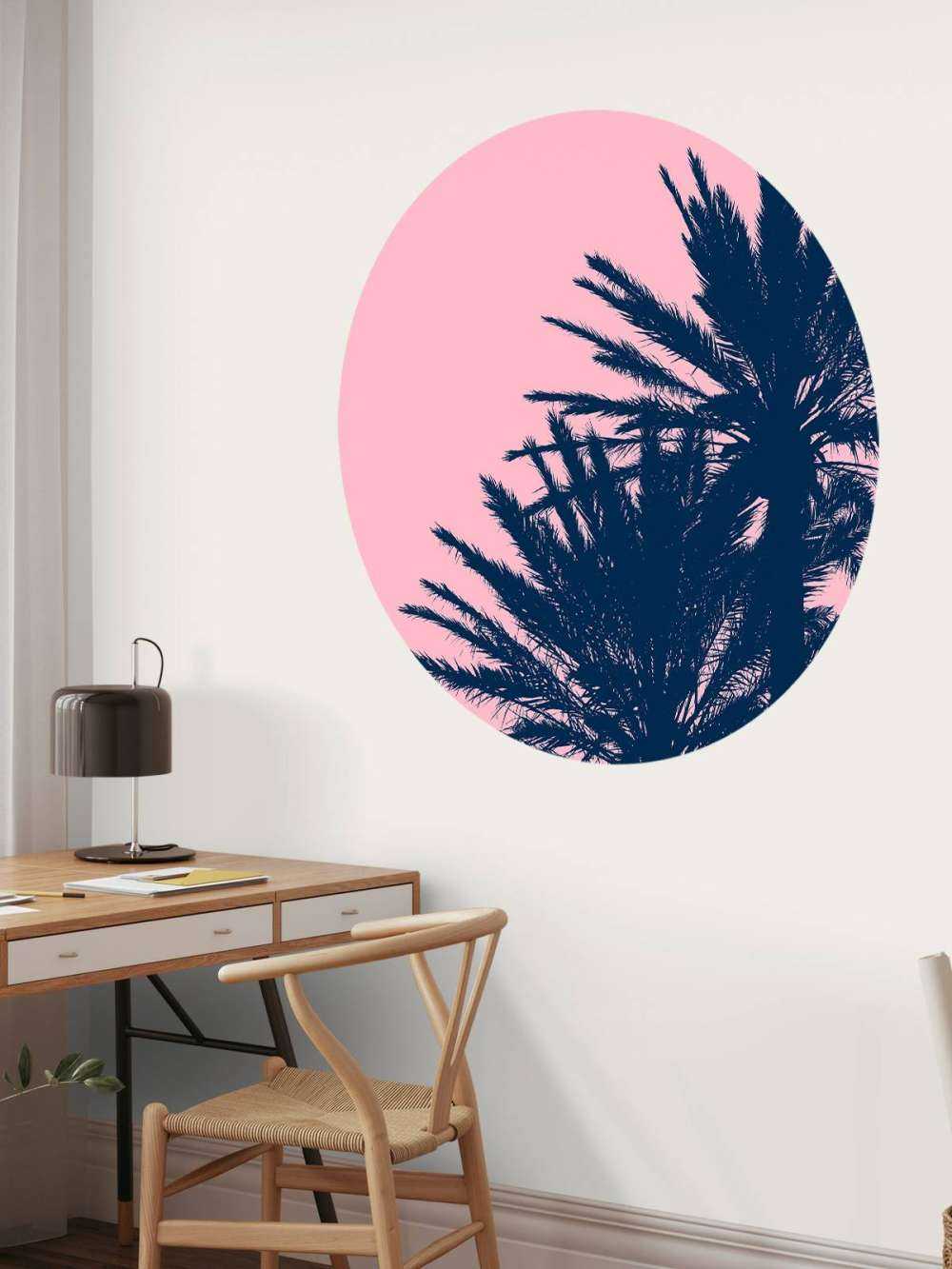 Palmer med rosa bakgrunn