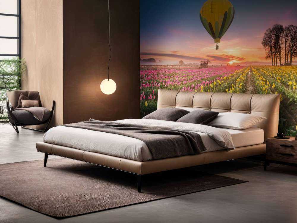 Rosa gul tulipanfelt