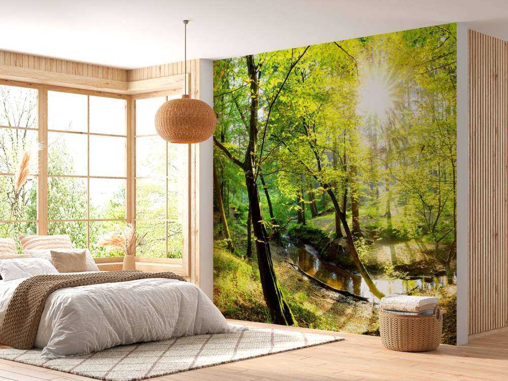 Skog med bekk
