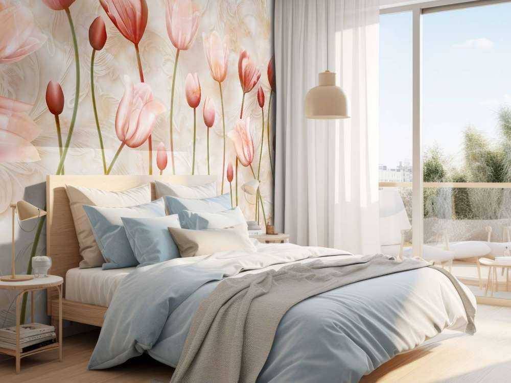 Rosa vinkende tulipaner