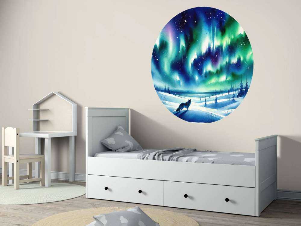 Fjellrev og Nordlys