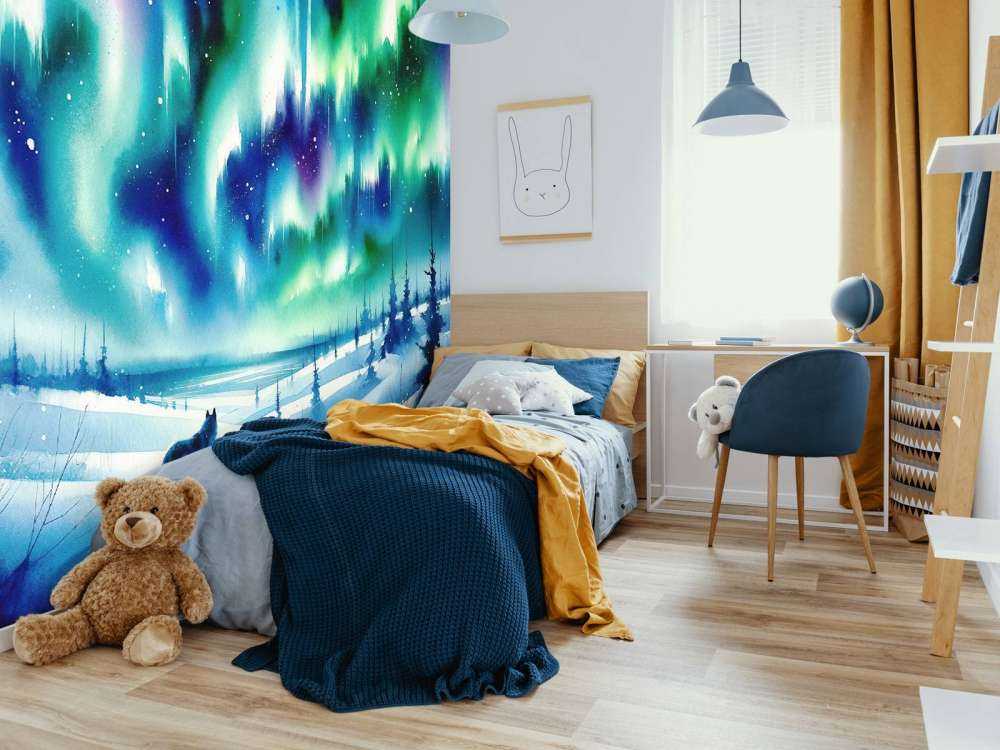 Fjellrev og Nordlys