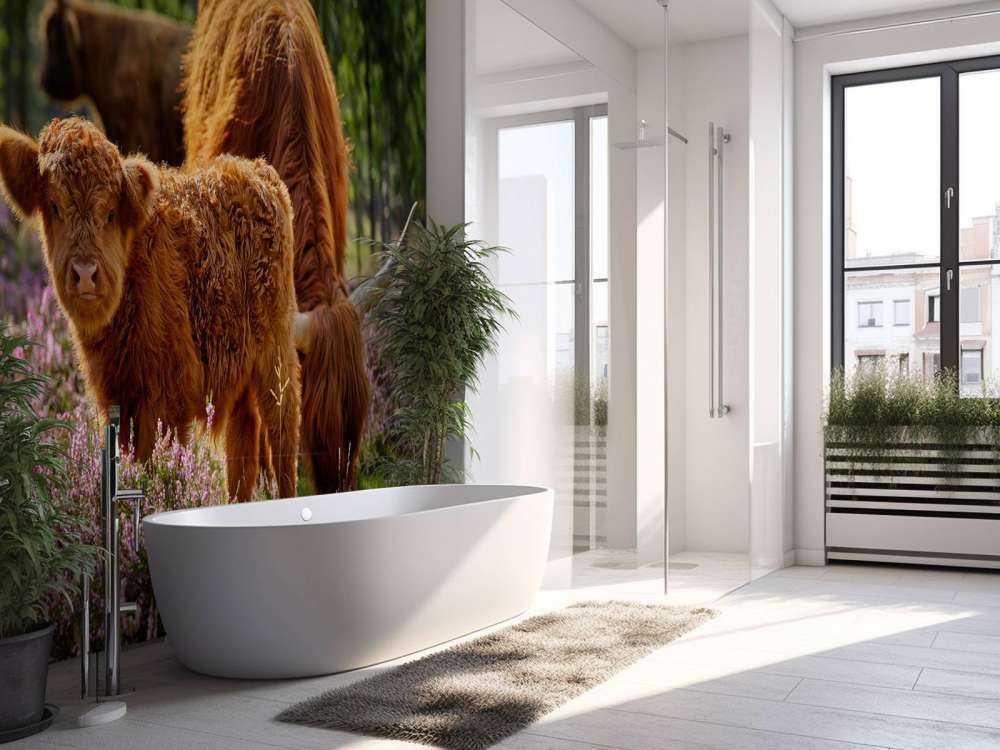 Familie skotske høylandet