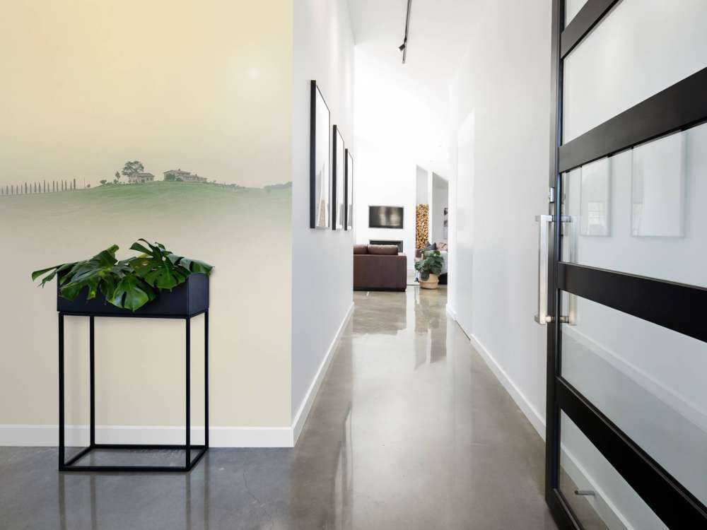 Tåket italiensk landskap