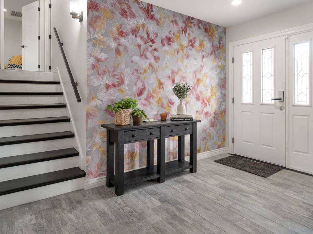 Blomster på grå bakgrunn