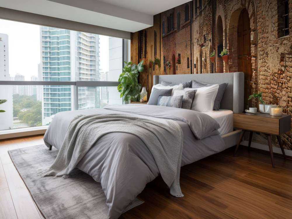 Klassisk gate med blomster