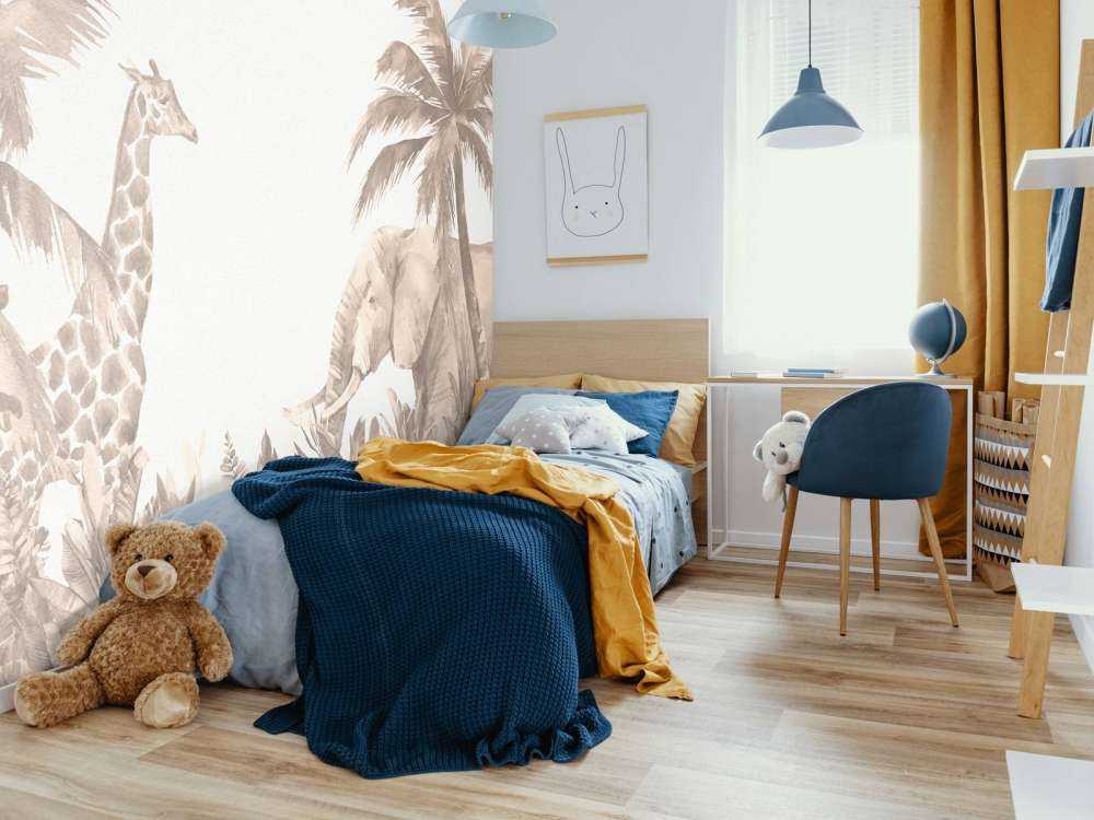 Ulike jungeldyr i taupe