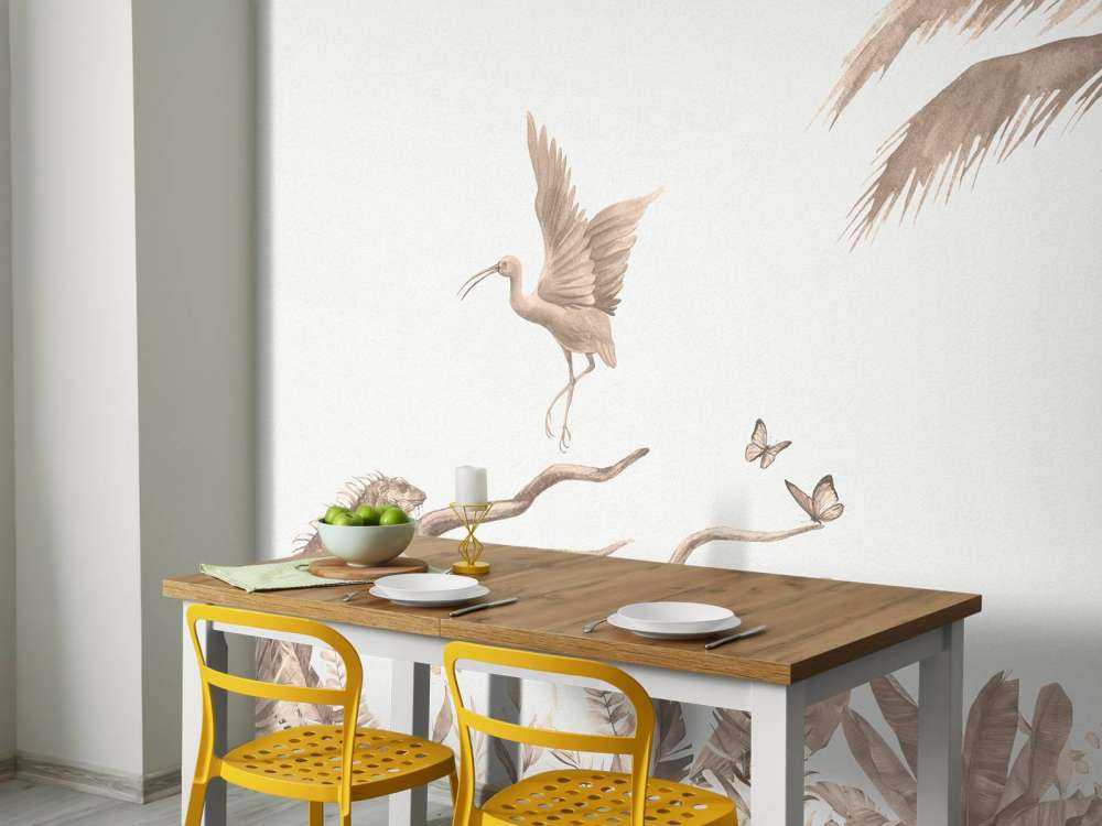 Gren med jungeldyr i taupe