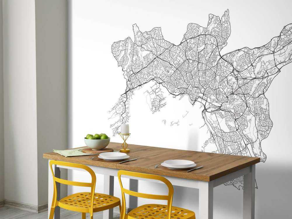 Kart over Oslo, hvitt