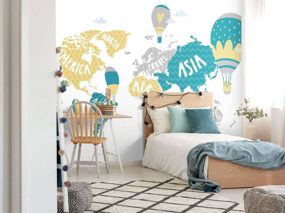 Verdenskart med ballonger