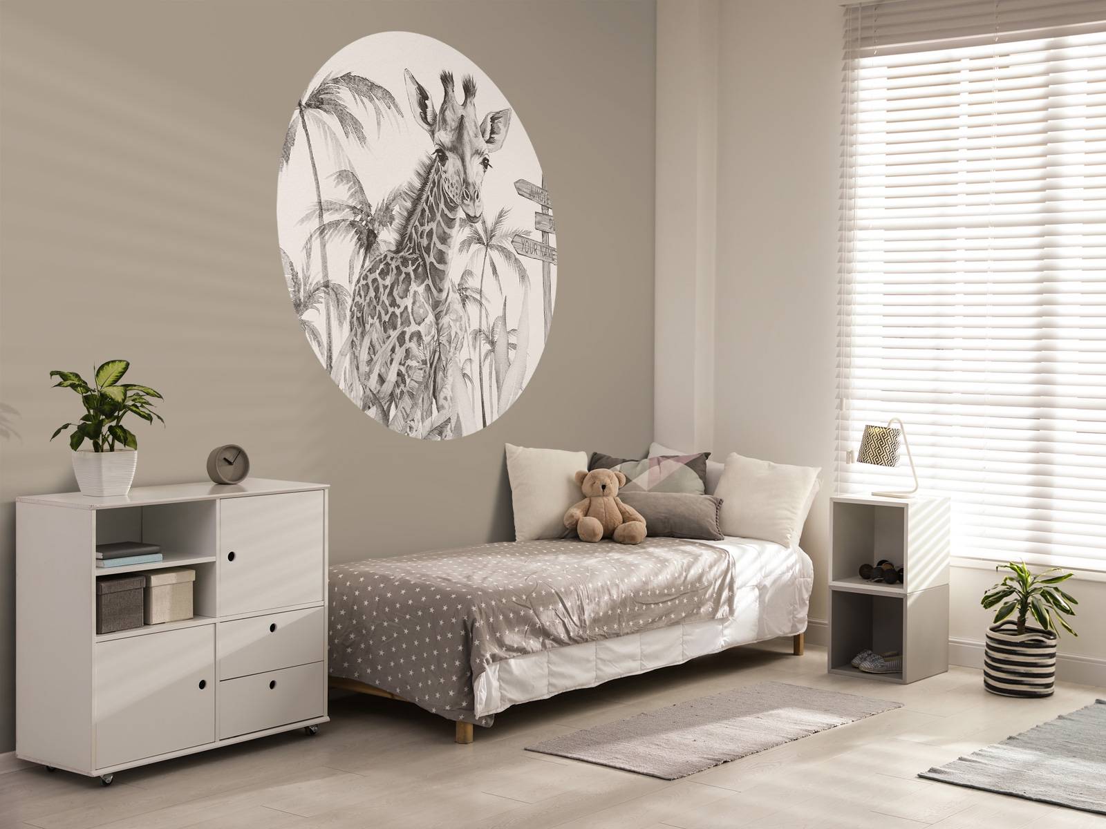 Giraffbebis i djungeln beige