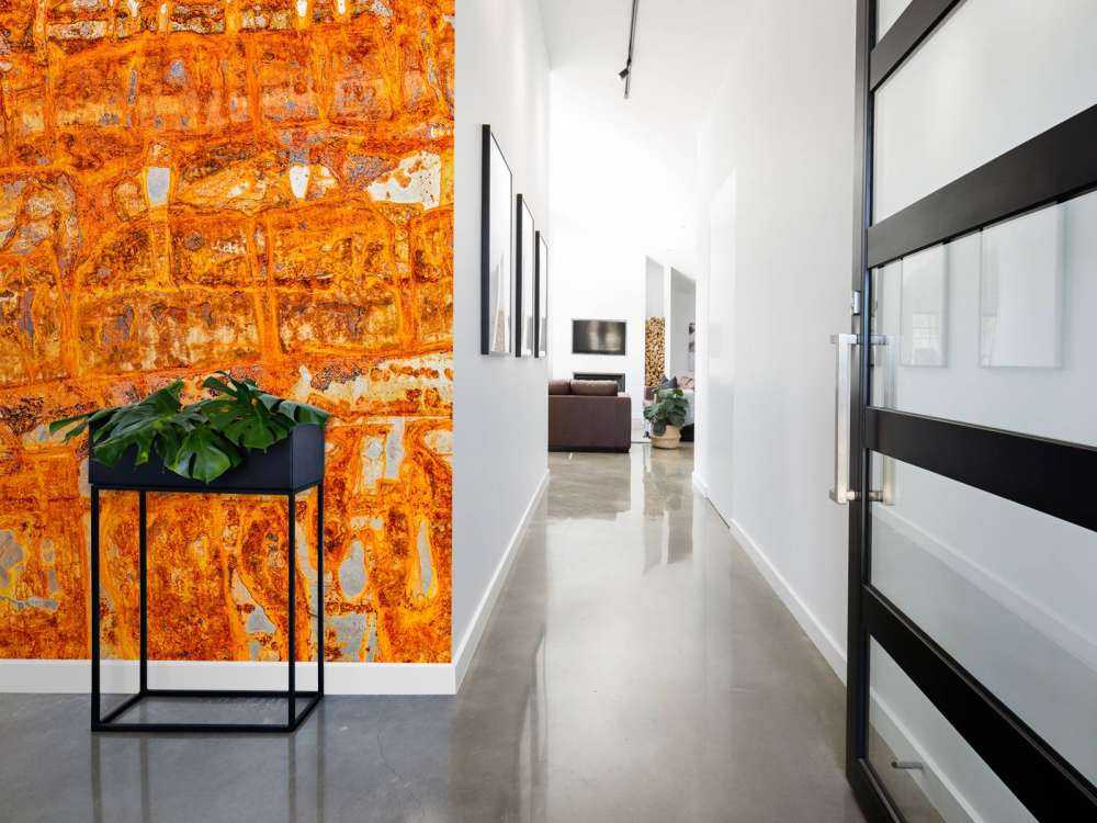 Rostig metallplatta