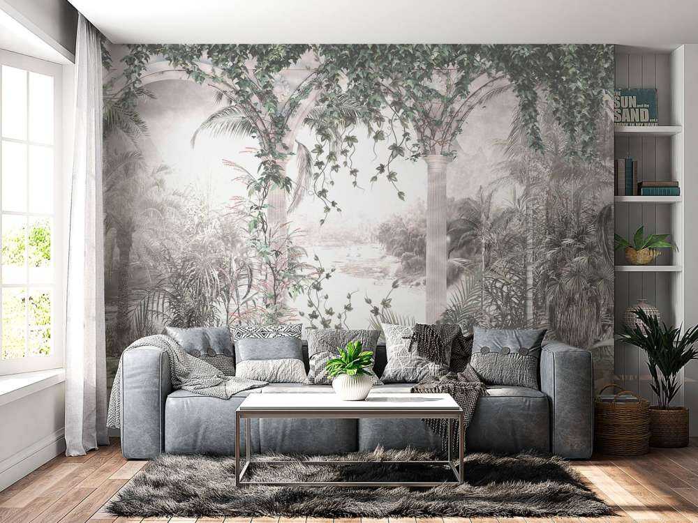 Tropiska träd och blad