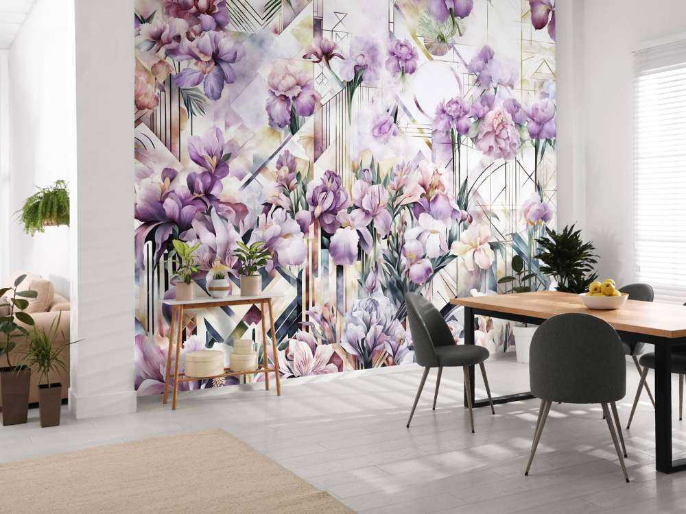 Stora akvarellirisar lila