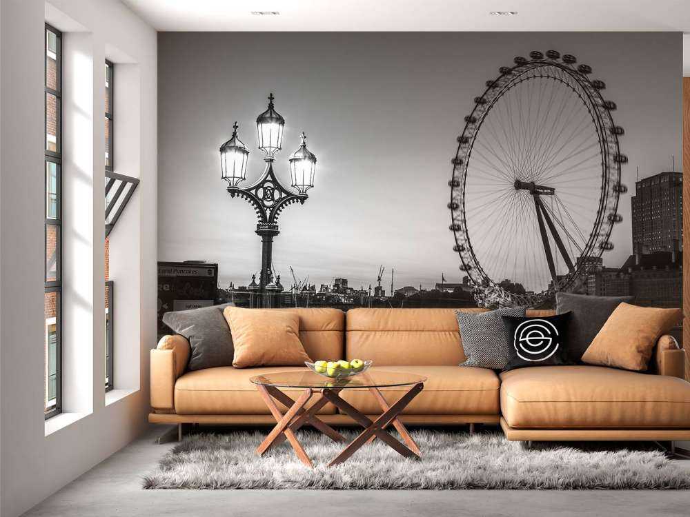 Pariserhjulet svart och vitt