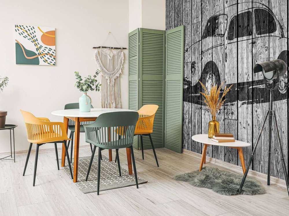 Graffiti skalbagge på trä