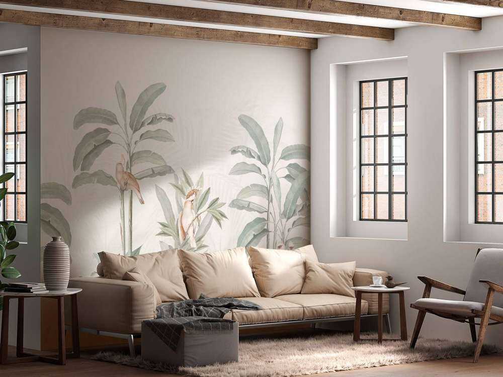 Vintage djungellandskap - pastell