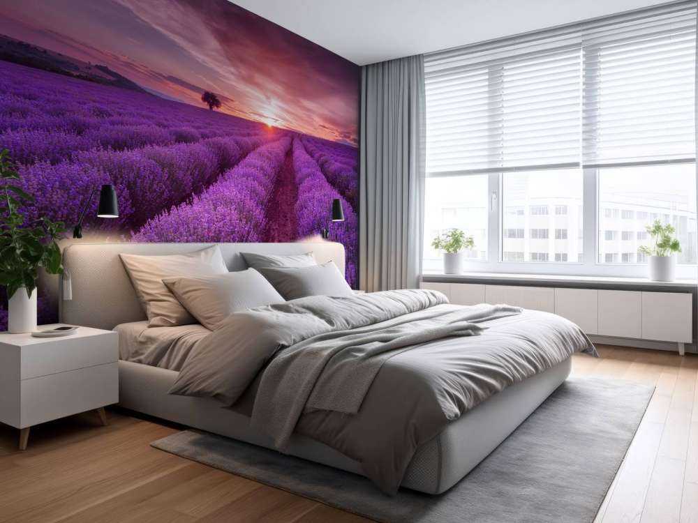 Fält fullt med lavendel