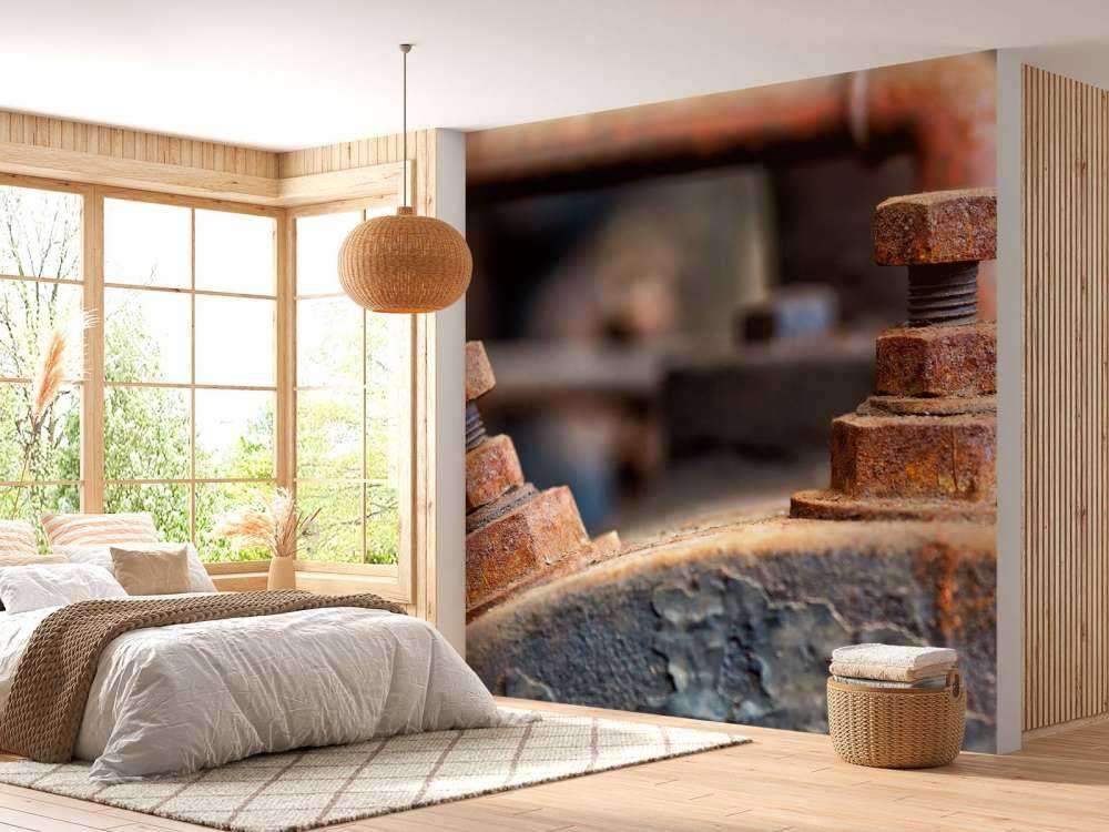 Detalj av en rostig ångpanna (B)